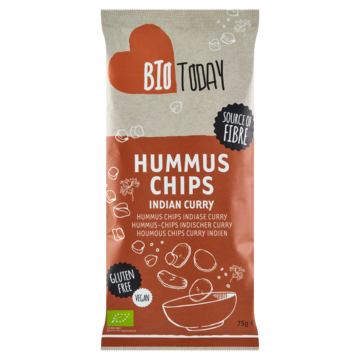 BioToday Hummus Chips Indiase Curry 75g