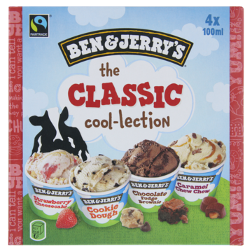 Ben & Jerry's IJs Multipack The Classic Cool Lection Dessert 4 x 100ml