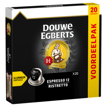 Douwe Egberts Espresso Ristretto Koffiecups Voordeelpak 20 Stuks