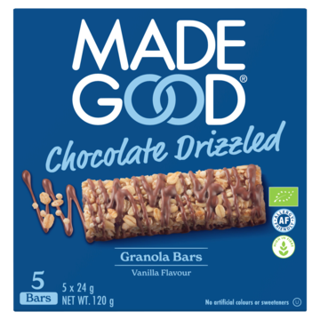 Made Good Chocolate Drizzled Granola Bars Vanilla Flavour 5 x 24g