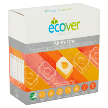 Ecover All-in-One Lemon & Grapefruit 25 Vaatwastabletten 0, 5kg