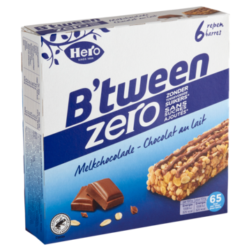 Hero B'tween Zero Melkchocolade 6 x 20g