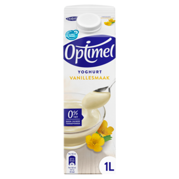 Optimel Magere yoghurt vanille 0% vet 1 x 1L