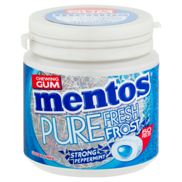 Mentos Chewing Gum Pure Fresh Frost Strong Peppermint 50 Stuks 100g