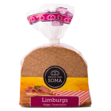 Brood van Soma Limburgs bruin rogge-tarwebrood 400g