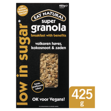 Eat Natural Super Granola Volkoren Haver Kokosnoot Zaden 425g
