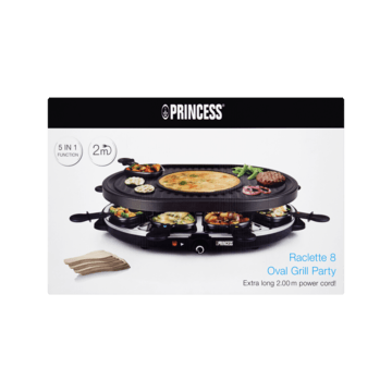 Durven Bot riem Princess Raclette 8 Oval Grill Party Gourmetstel bestellen? - — Jumbo  Supermarkten