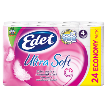 Edet Ultra Soft 4-Laags Toiletpapier Economy Pack 24 Rollen