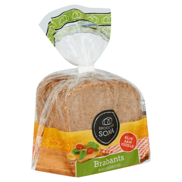 Brood van Soma Brabants bruin rogge-tarwebrood 400g