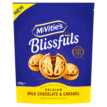 McVitie's Blissfuls Belgian Milk Chocolate & Caramel 228g