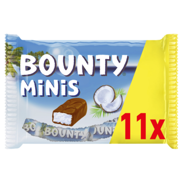 Bounty Mini's Chocolade Kokos uitdeelzak 333g