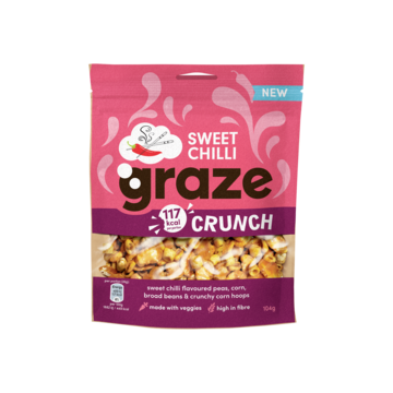 Graze Peulvruchten & Groenten Snack Sweet Chilli Crunch 104g