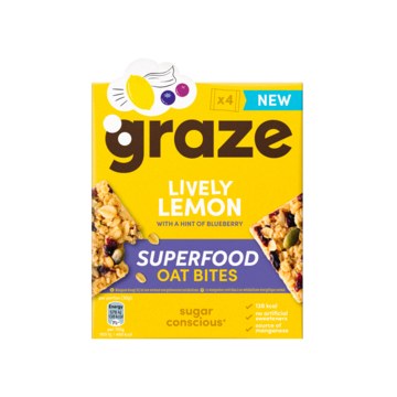 Graze Havermoutrepen Lively Lemon Superfood Oat Bites 120g