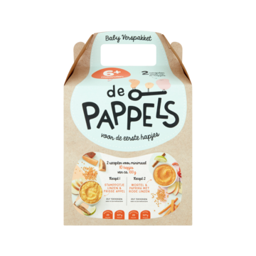 De Pappels 10 verse Babyhapjes 6+ Maanden met o.a. Rode Paprika