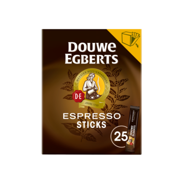 Douwe Egberts Espresso Sticks Oploskoffie 25 Stuks