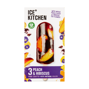 Ice Kitchen Peach Hibiscus 3 X 75 G Bij Jumbo ice kitchen kopen in de aanbieding