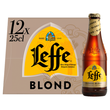 2e halve prijs | Leffe Blond Flessen 12 x 25cl Aanbieding bij Jumbo