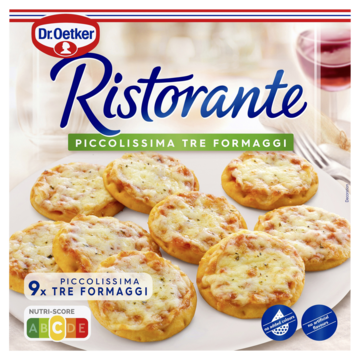 Dr. Oetker Ristorante mini pizza piccolissima tre formaggi 9-pack 216g