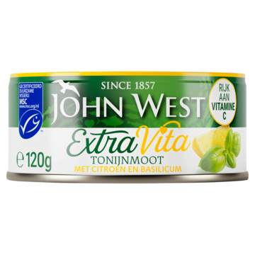 John West Extra Vita Tonijnmoot met Citroen en Basilicum MSC 120g