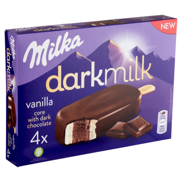 Milka Darkmilk Vanilla 4 Stuks 268g