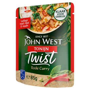 John West Tonijn Twist Rode curry MSC 85g