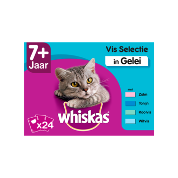 een beetje tand Gebruikelijk Whiskas 7+ Senior Maaltijdzakjes - Vis Selectie in Gelei - Kattenvoer - 24  x 100g bestellen? - Huishouden, dieren, servicebalie — Jumbo Supermarkten