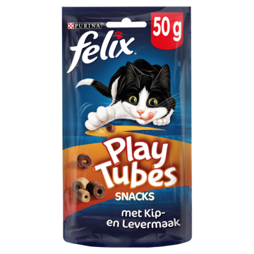 FELIX® Play Tubes met Kip- en Leversmaak - Kattensnacks - 50g