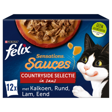 FELIX® Sensations Sauces Countryside Selectie Kattenvoer 12 x 85g