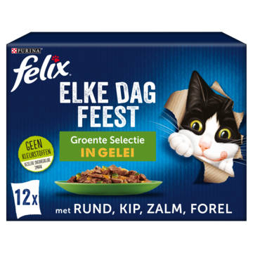 FELIX® Elke Dag Feest Groente Selectie in Gelei Kattenvoer 12 x 85g