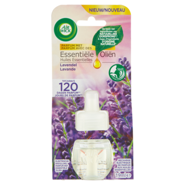 Air Wick Parfum met Essentiële Oliën Lavendel Elektrische Navulling 19ml