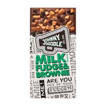 Johnny Doodle Milk Chocolate Fudge & Brownie 150g
