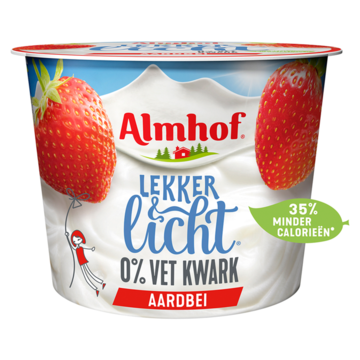 Almhof Lekker & Licht Kwark Aardbei 500g