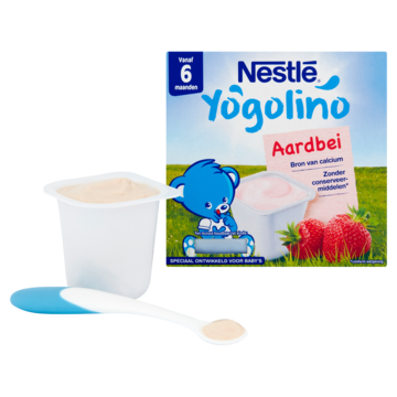 Yogolino® Aardbei 6+ baby toetje