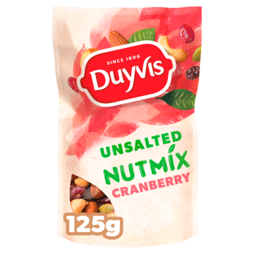 Duyvis Unsalted Notenfruitmix Nutmix Cranberry 125g