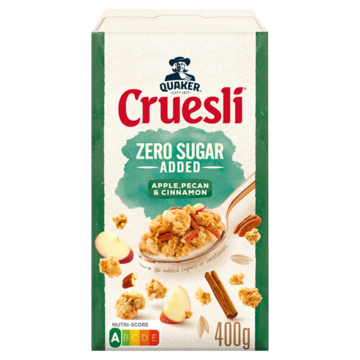 Quaker Cruesli Zero Sugar Added Appel & Pecan & Kaneel 400gr