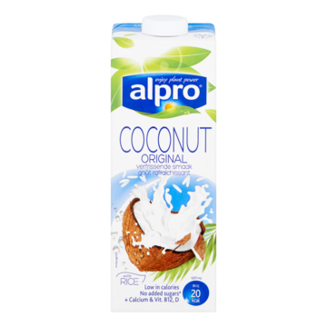 Alpro Kokosnootdrink Original Houdbaar 1 L Bij Jumbo alpro kopen in de aanbieding