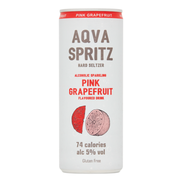 Aqva Spritz Hard Seltzer Pink Grapefruit 250ml