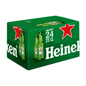 Heineken Premium Pilsener Bier Draaidop Fles 24 x 25cl