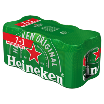 Heineken Premium Pilsener Bier Blik 7+1 x 33cl