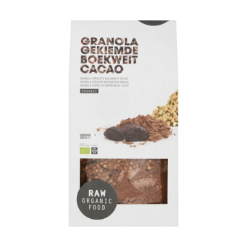 Raw Organic Food Granola Gekiemde Boekweit Cacao Organic 250g