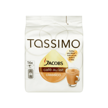 TASSIMO Jacobs Café Au Lait pods  16 T DISCs for Jacobs café au