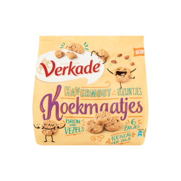 Verkade Koekmaatjes Havermout & Rozijntjes 6 x 23g