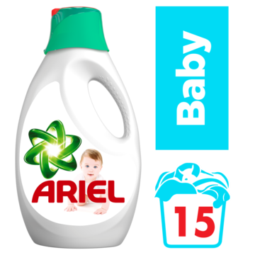 Ariel Vloeibaar Wasmiddel Baby 0.95L Wasbeurten bestellen? - Huishouden, dieren, servicebalie — Supermarkten