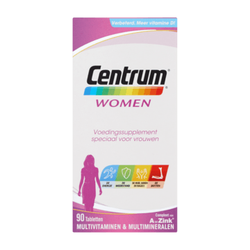 Centrum Women Multivitaminen Multimineralen 90 Tabletten 142 G Bij centrum kopen in de aanbieding Centrum Women Multivitaminen Multimineralen 90 Tabletten 142 G Bij centrum kopen in de aanbieding
