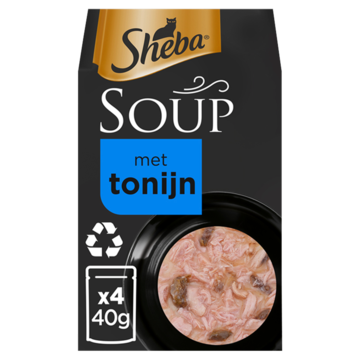 Sheba Soup Tonijn Kattenvoer 4 x 40g