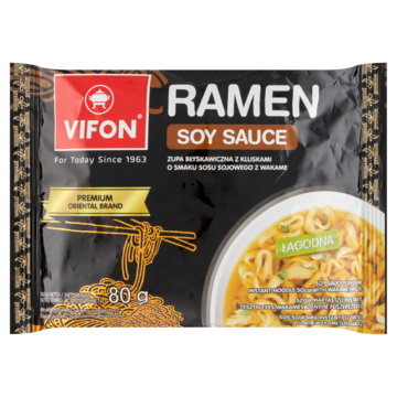 Vifon Ramen Soy Sauce Flavour Instant Noodle Soup with Wakame Mild 80g