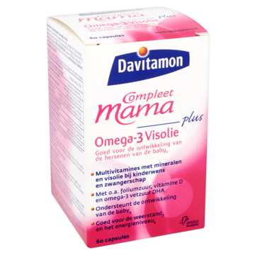 Davitamon - Compleet mama plus omega-3 visolie capsules, 60 stuks