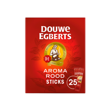 Douwe Egberts Oploskoffie Aroma Rood Sticks 25 Stuks