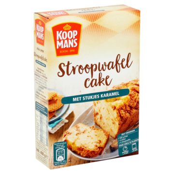 Koopmans Stroopwafelcake met Stukjes Karamel 400g