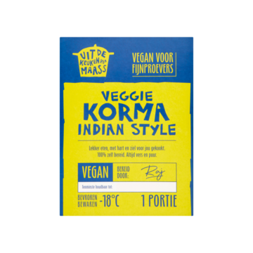 Uit de Keuken van Maass Veggie Korma Indian Style 380g